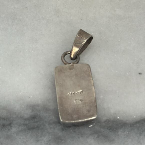 Vintage Red jasper sterling silver pendant - Picture 2 of 4